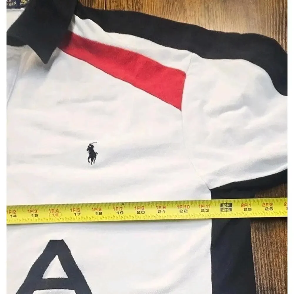 Polo Ralph Lauren Mens Big Tall XL Polo Shirt USA Olympic Team‎ Spell Out B7